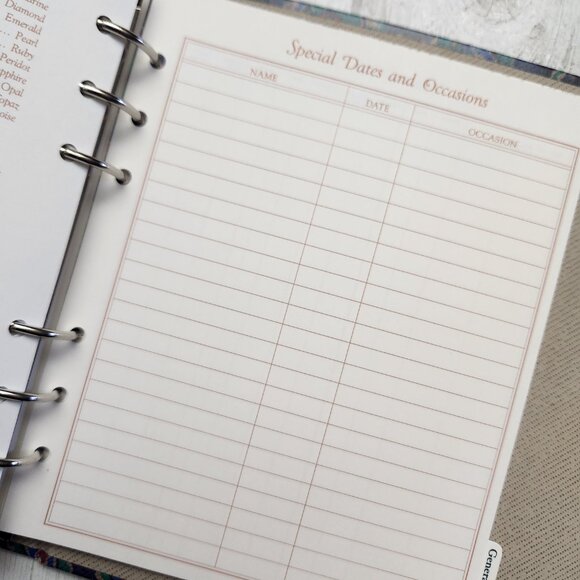 Hallmark Refillable ADDRESS BOOK Calendar Phone Number Paisley Print Book - Picture 7 of 9